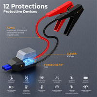 Chargeur de batterie externe portable 4 en 1 Chargeur de batterie au lithium pour voiture Démarreur de batterie de voiture Pompe à air pour pneu avec éclairage d'urgence