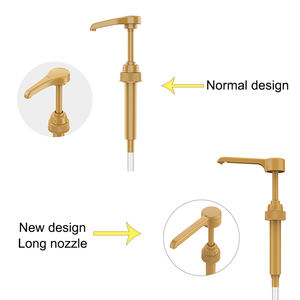 プラスチック食品グレード28/400ゴールドシロップポンプ10mlディスペンサー25.4 Oz/ 750mlシロップボトルと互換性があります - Product Image 3