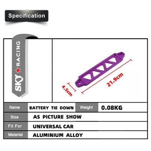 Nb — <span class=keywords><strong>support</strong></span> de <span class=keywords><strong>batterie</strong></span> de <span class=keywords><strong>voiture</strong></span> avec Clip fixe, <span class=keywords><strong>support</strong></span> de <span class=keywords><strong>fixation</strong></span>, barre en aluminium pour Honda Civic EK - Product Image 2