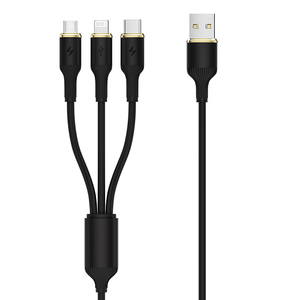 Câble de charge rapide 3 en 1, design grec-romain, universel pour tous les téléphones et appareils, norme UE/US - Product Image 2