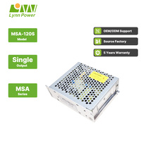 Alimentation à découpage AC-DC LYNN MSA-120S-24V 120W à sortie unique 24V avec entrée 100V-240V, courant 2,5A, 47-63Hz
