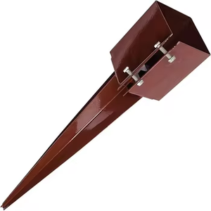 Ancrage de <span class=keywords><strong>poteau</strong></span> de clôture piquet de sol panneau solaire ancre galvanisée à chaud Support extérieur pour la <span class=keywords><strong>fixation</strong></span> de clôtures treillis de <span class=keywords><strong>poteau</strong></span> de boîte aux lettres - Product Image 3