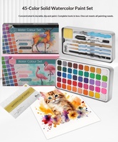 Keep Smiling Meistverkauftes Kunstbedarf-Set 45-Farben Aquarellfarben-Set Geeignet für Papiermalerei Neue Verpackung