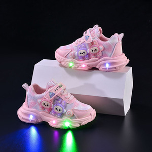 Nuove <span class=keywords><strong>Scarpe</strong></span> Sportive in PU per Bambini e Donne con <span class=keywords><strong>Luci</strong></span> LED, Suola Morbida, Stile Joker, Primavera-Autunno - Product Image 4