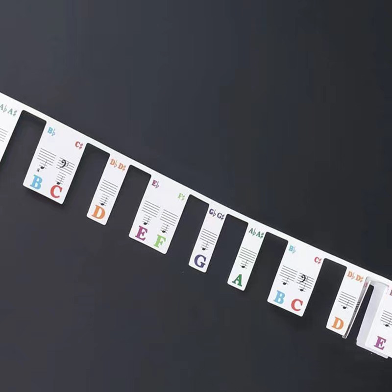 Новинка креативная силиконовая подвижная клавиатура для пианино этикетка для начинающих пианино для нот руководство по нотам силиконовая полоса для пианино
