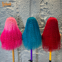 Peluca de Cabello Humano Rizado Birmano Peruano 12A, 100% Virgen con Cutícula Alineada, Ondas de Agua, Peluca Frontal HD sin Pegamento con Encaje