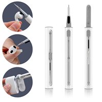 Écouteurs multifonctions et kit de nettoyage avec brosse en acier inoxydable et éponge pour le nettoyage des écouteurs
