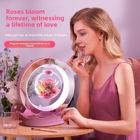 Fleur Éternelle à Lévitation Magnétique Tengyan pour Haut-parleur, Commande Vocale IA, Cadeau Flottant, Décoration de Bureau et de Maison