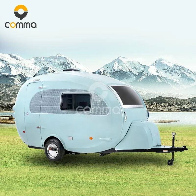 OTR Aluminum caravan trailer teardrop caravan by 4 berth hard floor camper trailer berth luxury motorhome