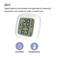 Thermomètre et hygromètre électroniques numériques pour mesurer la température et l'humidité pour une utilisation en intérieur ou en extérieur