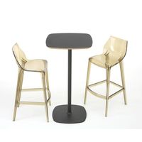 Table haute design BLOOM BL00N-1 Blanc/Noir pour intérieur, maison, café, restaurant, cave à vin, événement, fête, centre commercial