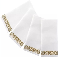 Santian papier personnalisé 55 gsm Airlaid serviette 1 pli jetable pliable serviettes de table avec sensation de lin pour les occasions haut de gamme