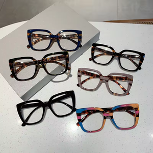 2026 New Square Glasses Frame Colorful Square Optical Glasses Spectacles Blue Light Blocking <b>Eyewear</b> Eyeglasses Frame - Product Image 4