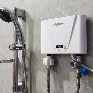 Pemanas Air Listrik Rumah Tangga Pintar, Alat Pemanas Air Kamar Mandi Instan 3000W Mini 220V