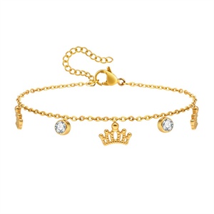Trendy Vintage Casual/Sporty Stainless Steel Gold <b>Rope</b> <b>Chain</b> Bangle for Women Anniversary - Product Image 1