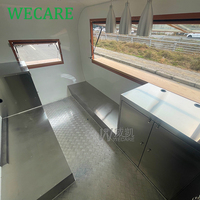 Wecare cuisine mobile café remorque vendeur de rue chariot de nourriture vintage van de nourriture camion hotdog chariot camion de crème glacée entièrement équipé