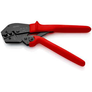 Alicates de crimpado KNIPEX 97 52 19, también aptos para operación con dos manos, con revestimiento de plástico antideslizante, pulidos, 250 mm - Product Image 2
