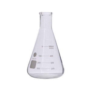 Frasco Erlenmeyer de 500 ml Aproximadamente, Graduado, Cónico, Cristalería de Laboratorio - Product Image 4