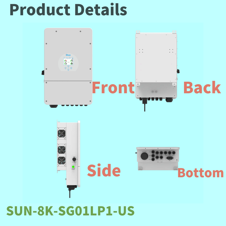 stock Free ship deye US 8KW 8k 8kva split phase hybrid inverter sun8k