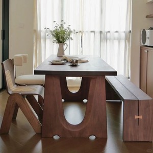 Mesa de Comedor de Madera Maciza Retro DISHI para Hoteles, Banquetes de Boda y Comedores - Product Image 6