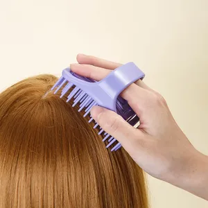 Cepillo de Masaje de Silicona para Cuero Cabelludo y Champú, Ecológico, Marca Zenidoo, 1 Pieza, Peine para Limpieza del Cabello, Herramientas de Belleza para Salón y Barbería - Product Image 4