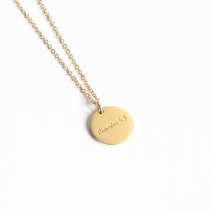 Joyería cristiana, collar de disco de acero inoxidable para mujeres y hombres, palabras inspiradoras grabadas con cadena de eslabones, estilo moderno - Product Image 4