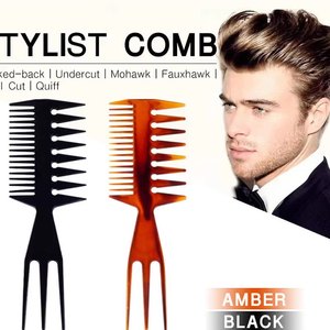 FX-T305 Pettine Personalizzabile con Logo per Acconciature <span class=keywords><strong>da</strong></span> Uomo, Pettine a Lisca di Pesce in Plastica per la Cura dei Capelli a Casa - Product Image 2