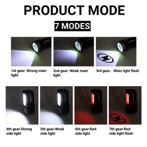 Rechargeable <b>Flashlight</b> 19.4cm <b>Led</b> High Power 1000m Beam Distance Camping Outdoor Use - Product Image 4