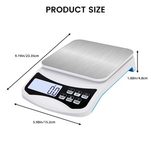 Báscula Digital <span class=keywords><strong>de</strong></span> <span class=keywords><strong>Cocina</strong></span> <span class=keywords><strong>de</strong></span> <span class=keywords><strong>Acero</strong></span> <span class=keywords><strong>Inoxidable</strong></span> Changxie, con Certificación ISO 9001, Antihuellas, 5 kg, Funciona con Pilas AAA, Apagado Automático - Product Image 2