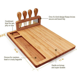 Cheese <b>Board</b> Set Wooden Multi Functional Kitchen Cutting <b>Board</b> With Cheese <b>Tools</b> For Serving And Cooking - Product Image 4
