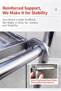 Échafaudage en aluminium en stock avec des tailles personnalisables pour les chantiers de construction et les équipements de levage d'échafaudage - Product Image 4