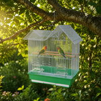 Cage à oiseaux en fil de fer, grande cage à oiseaux avec rangement, montage facile pour calopsites, conures, volière 42x30x50cm