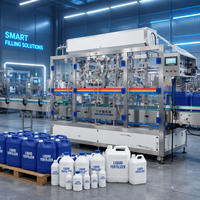 Machine de remplissage automatique de liquides pour bouteilles/fûts de 1 à 25 litres avec 6 buses, machine de remplissage de liquides entièrement automatique avec pesage