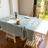 Offre Spéciale ins brodé coton gland table drapeau tissu cuisine dning salle fête table maison nappe décorative