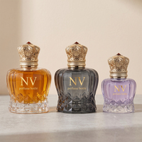 Flacons de parfum en verre facetté à bouchon couronne, flacons de parfum vides personnalisés, verre multicolore, vente en gros d'usine