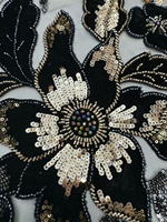 Vente chaude 2026, prix compétitif, velours à paillettes violet foncé, prix de gros, perles de velours à paillettes pour robe de mariée