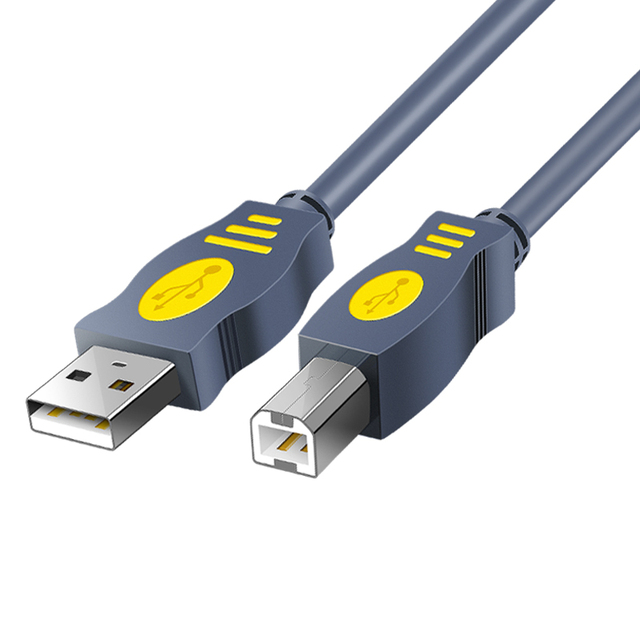 High Quality USB 2.0 Type B Cable Aluminum Foil Shielding Eco-friendly PVC for High Speed Data Transfer Printer Fax Machine Etc.