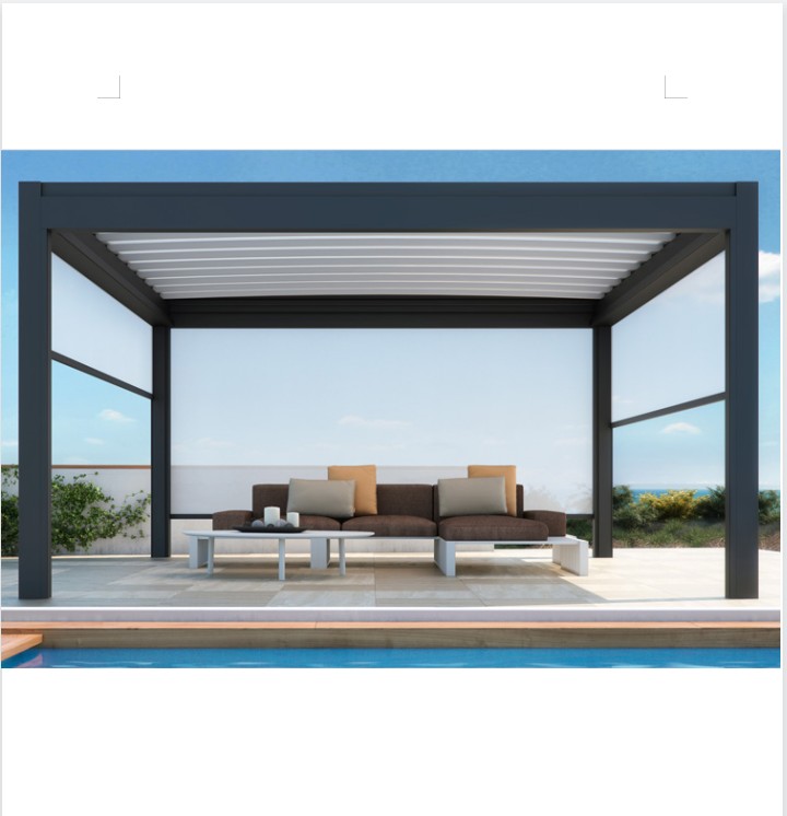 Потолочная беседка, алюминиевая складная терраса, уличная беседка на крыше