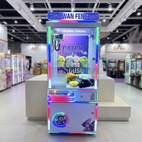 Tianxing Grand Distributeur Commercial Multifonctionnel avec Accepteur de Billets, Griffe à Peluches, Poussoir de Pièces et Fonctions de Jeu d'Arcade, Prise US
