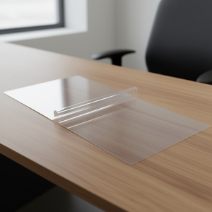 Protège-table en plastique PVC transparent 18 x 48 pouces, imperméable, pour bureau, table basse - Product Image 2