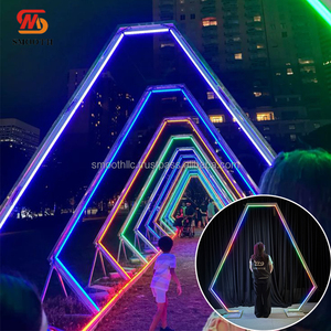 Luces LED de Neón RGB para Decoración de Entrada de Pasillos en Eventos y Bodas, Arco de Túnel Geométrico - Product Image 1