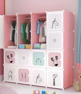 ETG-07 Hot DIY Moderno Organizador de Sala Dobrável Roupas Plástico Cubo de Guarda-roupa Armazenamento