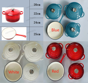 Service de personnalisation et support pour ensemble d'ustensiles de cuisine en <span class=keywords><strong>fonte</strong></span> <span class=keywords><strong>émaillée</strong></span>, comprenant des marmites à soupe/fondue et des poêles, en <span class=keywords><strong>fonte</strong></span> gris cochon - Product Image 2