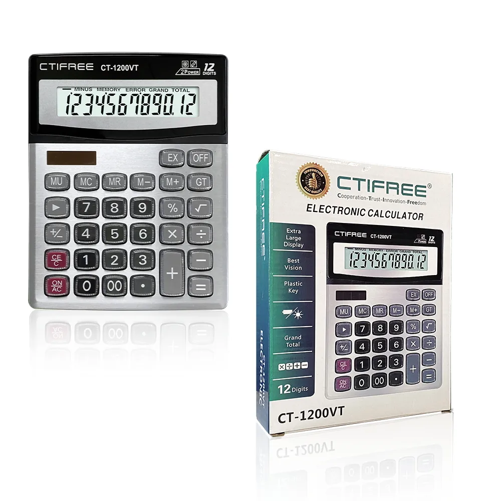 Calcolatrice elettronica calcolatrice OEM Business 12 cifre banco solare e batteria produttori di calcolatrici personalizzate