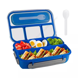 Lonchera Bento Portátil SYH672 Personalizada al por Mayor, con 4 Compartimentos, para Niños, Cuadrada y Hermética, con Calentador de Alimentos Incluido - Product Image 1