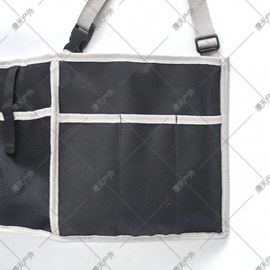 Car Back Seat Organizer Storage Bag <b>Black</b> Fabric 4-7 Pockets For <b>Trunk</b> Organization - Product Image 5
