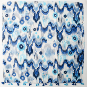 Pañuelo Bohemio con Borlas y Estampado Naranja Atardecer, Estilo Étnico Edeles, Chal Protector Solar para Turismo, Pañuelo Festivo - Product Image 6