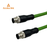 Chaîne de traînée personnalisée mâle à femelle SF/UTP CAT6 ISO/IEC 11801 CE M12 5pin A Code Connector