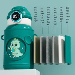 <span class=keywords><strong>Borraccia</strong></span> Termica Intelligente per <span class=keywords><strong>Bambini</strong></span>, Grande 500ml, in Acciaio Inossidabile, <span class=keywords><strong>con</strong></span> <span class=keywords><strong>Cannuccia</strong></span>, Design a Cartone Animato, Portatile, Mantiene la Temperatura per 6-12 Ore - Product Image 3