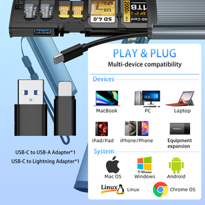 Rocketek baru rilis kecepatan tinggi 5Gbps SD TF3.0 pembaca kartu pemegang penyimpanan - Product Image 3